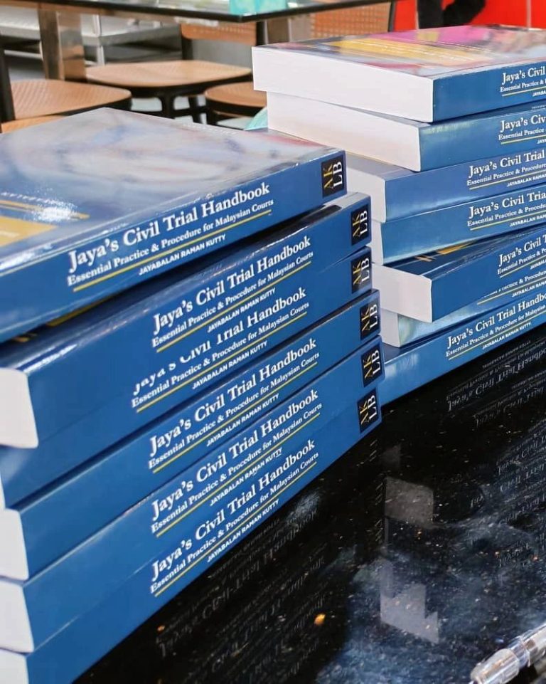 JAYA’S CIVIL TRIAL HANDBOOK- ESSENTIAL PRACTICE & PROCEDURE FOR MALAYSIAN COURTS’ now available for sale.