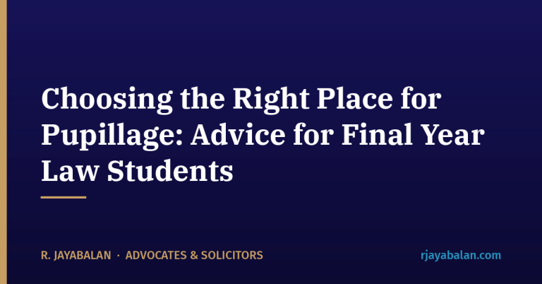 Choosing the Right Place for Pupillage: Advice for Final Year Law Students